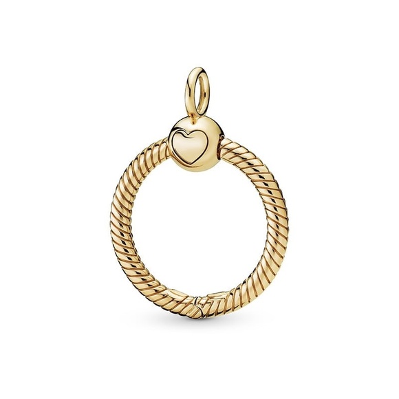 Pandora SMALL 14K GOLD PLATED O PENDANT - Picture 1 of 2